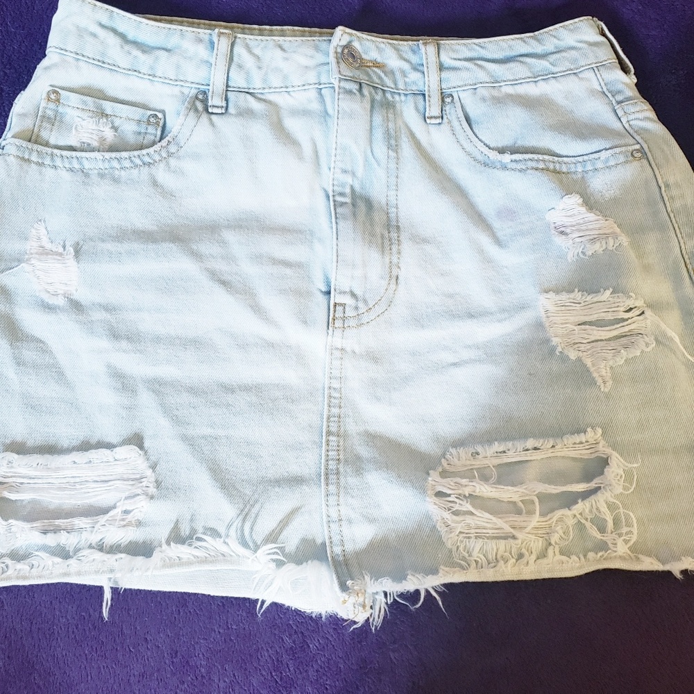 Forever 21 light wash, denim skirt